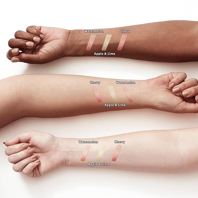 3 Pcs Bee Lip Balm Honey Pot, Cherry Watermelon Apple Lip Mask Overnight, Moisturizing Lip Sleeping Mask, Hydrate Repair Prevent Dry Cracked Lip Exfoliator Lip Care (Cherry+Watermelon+Apple Lime)-FemmiqueWomen