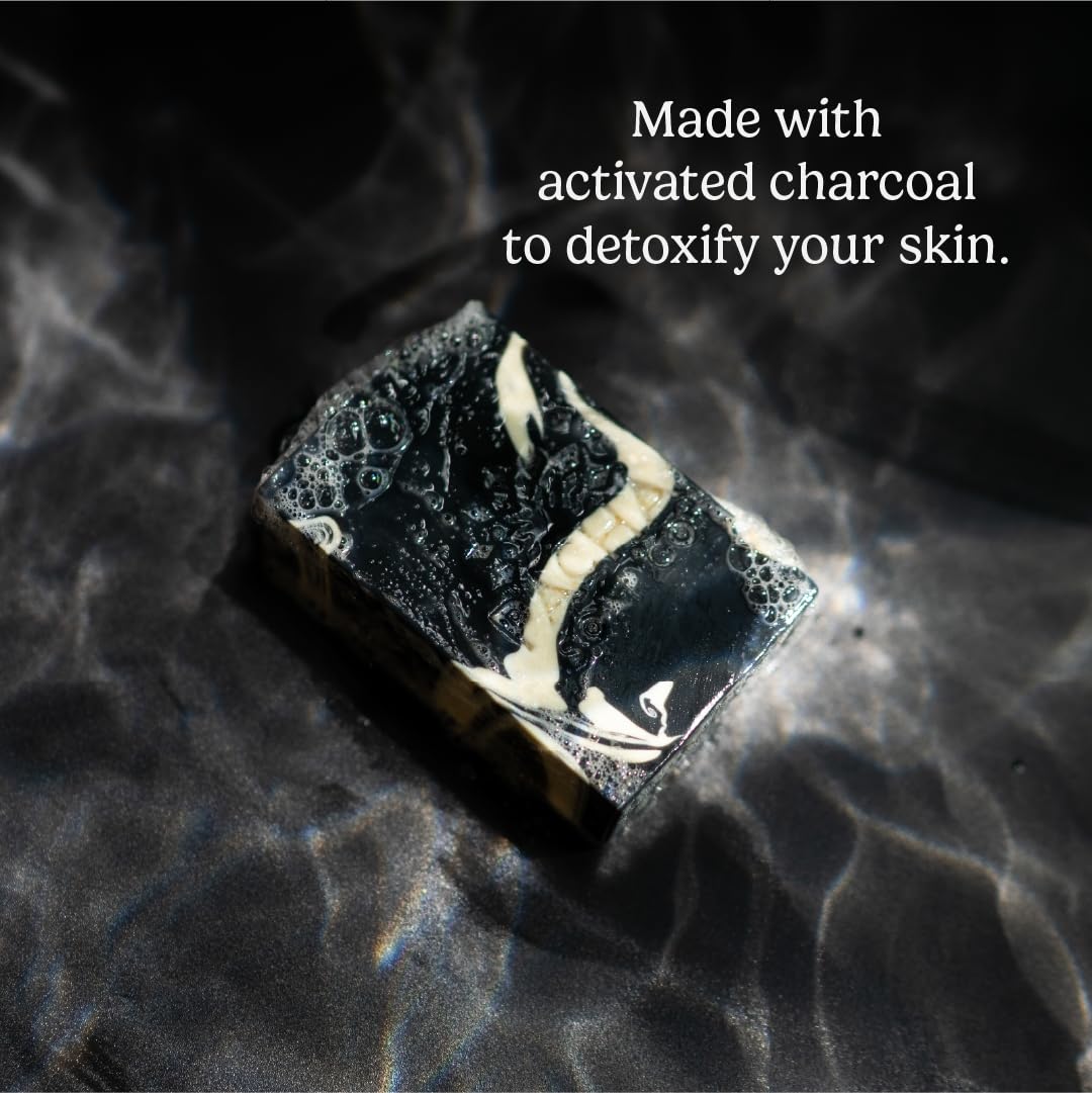 Pacha Soap Co. Bar Soap - Premium, Handcrafted, Hydrating, Natural Face Wash, Hand Cleanser, Body Wash, Soothing Essential Oils (Clarifying Charcoal, 5-Pack, 4 oz ea)-FemmiqueWomen
