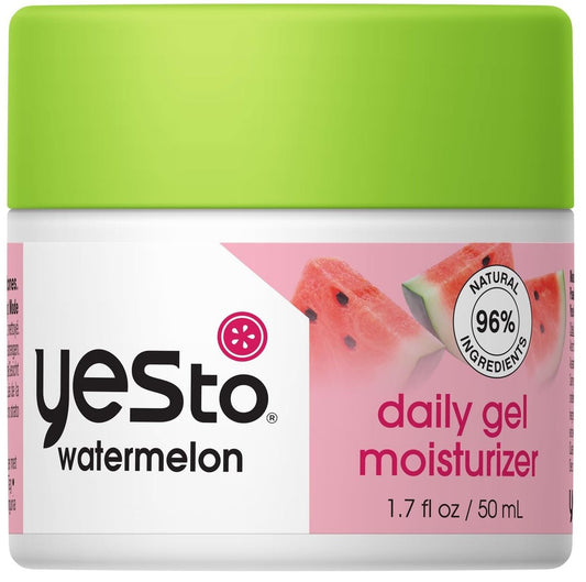 Yes To Watermelon Daily Gel Moisturizer, Skin Texture Improvement & Refreshing, Antioxidants, Sodium Hyaluronate, 1.7 Fl Oz-FemmiqueWomen