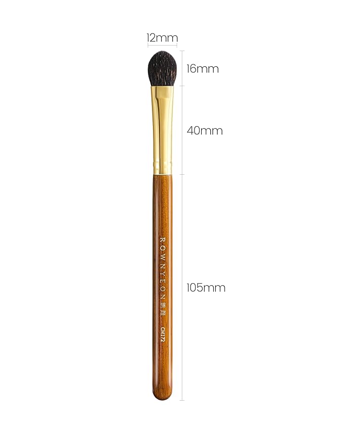 Desert Oak Series Almond Blending Brush - Squirrel & Goat Hair (30/70) for Gentle Powder Application, Bubinga Handle & Brass Ferrule (CM 172)-FemmiqueWomen