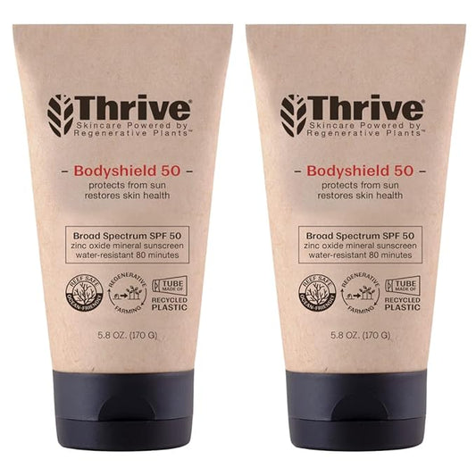 Thrive Natural Care Reef Safe Sunscreen SPF50 - Hawaii 104 Reef Act Compliant - Mineral Sunscreen Non-Nano Zinc Oxide - Vegan, (5.8 Oz (Pack of 2))-FemmiqueWomen