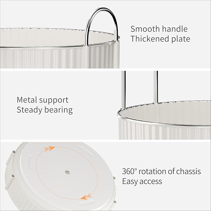 Rotating Makeup Organizer for Vanity, 2 Tier High-Capacity Skincare & Makeup Storage, Perfume Organizer, Cosmetic Dresser, Countertop 360 Spinning-FemmiqueWomen