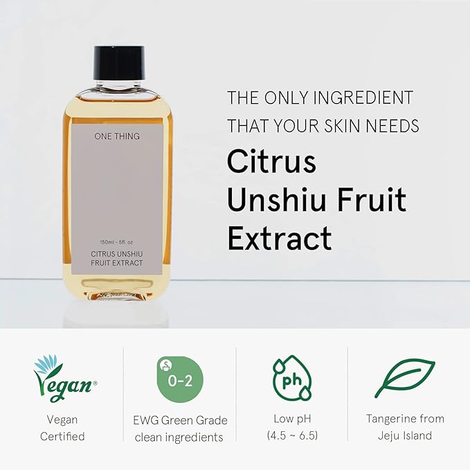 ONE THING Citrus Unshiu Fruit Toner (Tangerine Extract) 5.07 Fl Oz | Hydrating Revitalizing Facial Extract, Uneven Dull Skin, Vitamin C | Acne Scars Dark Spots Pigmentation | Vegan Korean Skin Care-FemmiqueWomen