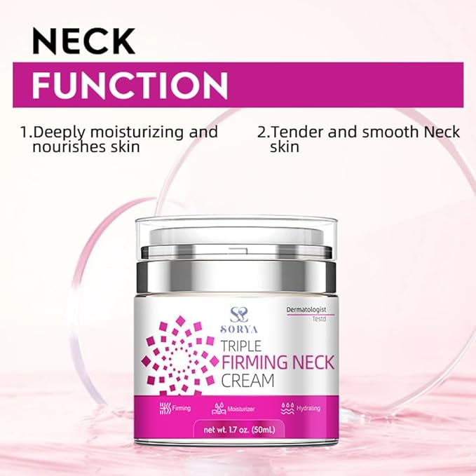 Neck Firming Cream Aging Wrinkles Neck Moisturizer with Retinol, Collagen & Hyaluronic Acid, Hydrating Skincare for All Skin Types for Men & Women-FemmiqueWomen