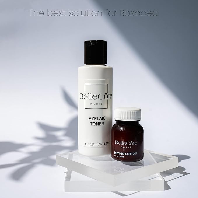 Azelaic Toner & Drying Lotion Duo - Face Treatment Set for Rosacea & Cystic Acne, Soothing Redness Relief, Shrinks Whiteheads & Pores | Normal to Oily Skin-FemmiqueWomen