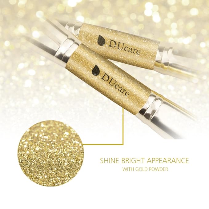 DUcare Makeup Brushes Duo End Foundation Powder Buffer and Contour Brush Synthetic Cosmetic Tools 2Pcs-FemmiqueWomen