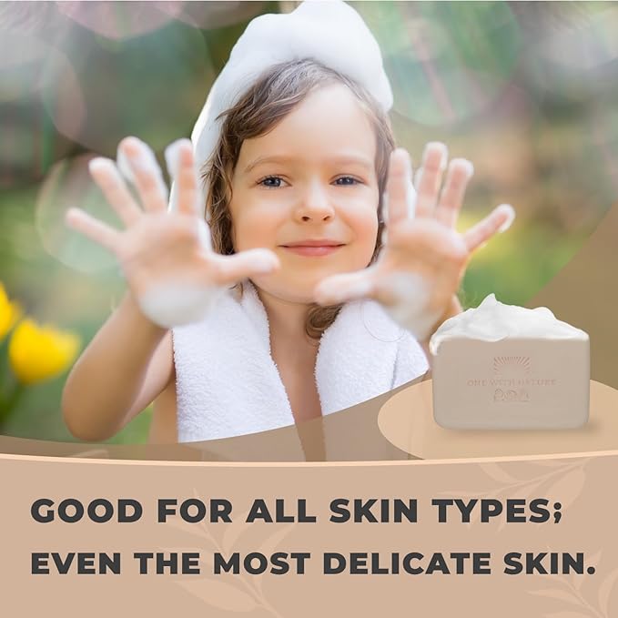 One With Nature Dead Sea Salt Shea Butter Soap 7oz 3-Pack – Purifying and Exfoliating Soap Bar with Dead Sea Minerals for Face & Body, for Men & Women-FemmiqueWomen