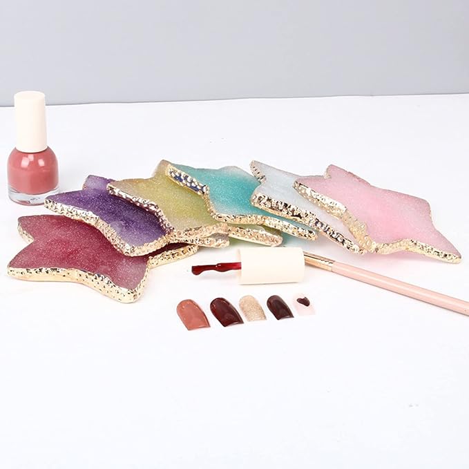 1 Piece Nail Art Palette Nail Polish Palette Mixing Palette Makeup Plate Nail Plates for Nail Art Nail Tip Holder Nail Art Display-FemmiqueWomen