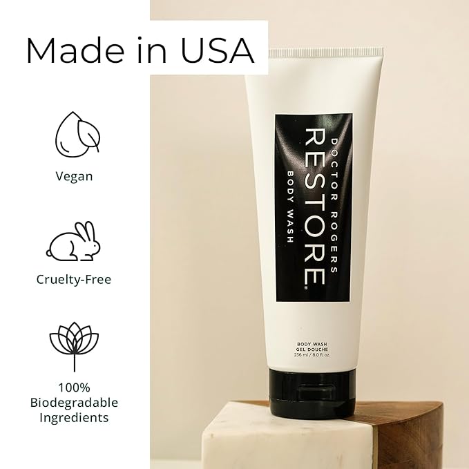 Doctor Rogers Hydrating Body Wash, Moisturizing Shower Cleanser, Dermatologist-Created Bath Soap For Women & Men, Cleanses & Repairs the Skin Barrier, Paraben & Sulfate-Free, 236 ml / 8 fl oz-FemmiqueWomen