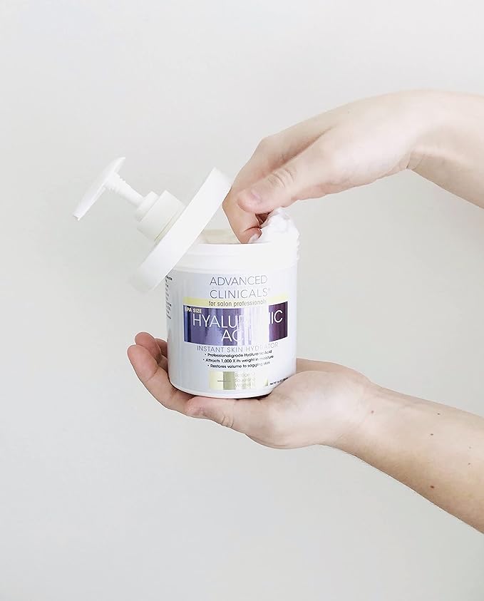 Advanced Clinicals Hyaluronic Acid Body Lotion & Face Moisturizer W/Vitamin E | Hydrating Dry Skin Firming Lotion Minimizes Look Of Wrinkles, Stretch Marks, & Crepey Skin | Skin Care Products, 2pc-FemmiqueWomen