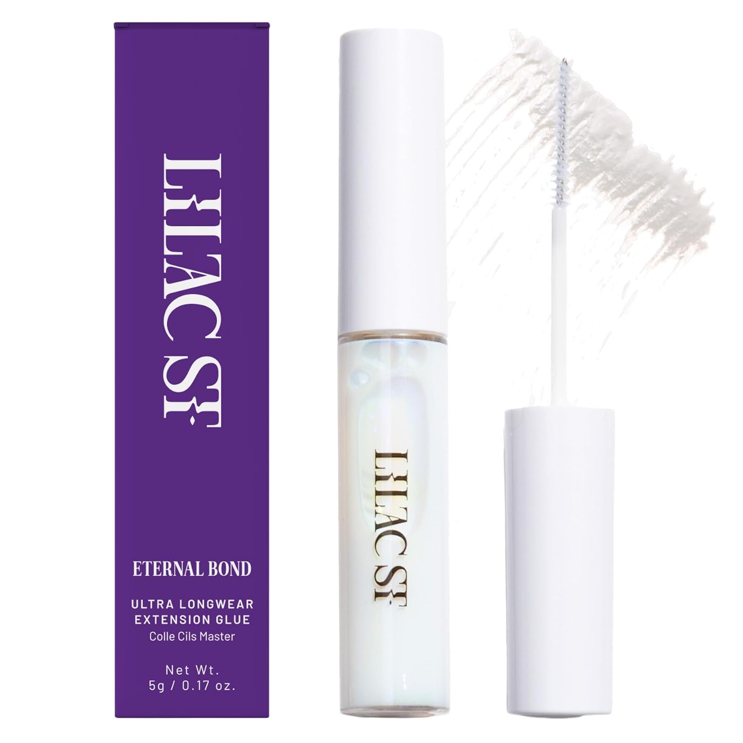 Lilac St - Eternal Bond (Clear) - Lash Cluster Glue - Quick Dry Formula - Mini Mascara Wand Applicator - Strong & Flexible Hold - Waterproof - Sensitive Eyes Safe - Cruelty Free, Vegan, Women Founded-FemmiqueWomen