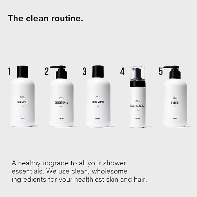 Public Goods Shampoo for Women & Men | Natural Gentle Shampoo to Cleanse & Nourish All Hair Types | Made with Organic Essential Oils | Sulfate & Paraben Free | Vegan | Made in Canada | 12 Fl Oz Bottle-FemmiqueWomen