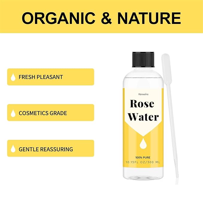 10.15 fl oz Rose Hydrosol for Face Hydrating Mist Hydration, 100% Pure Rose Water, Cleanses & Softens Skin, Promotes Healthy Skin Cell, Suitable for All Skin Types-FemmiqueWomen