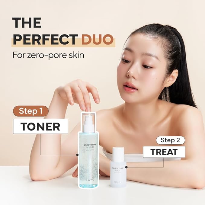 SAM'U Galacto Pore O2 Toner, Exfoliating & Pore-Tightening, Oxygen Bubble Galactomyces Toner, Hydrating for Sebum Control & Suitable for All Skin Types, Korean Toners, 6.08 Fl. Oz-FemmiqueWomen