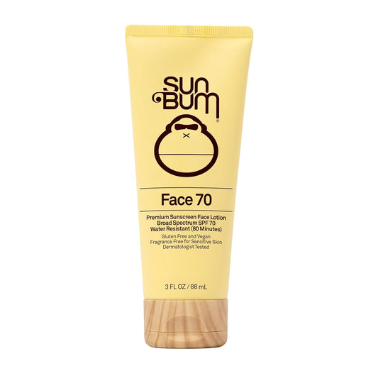 Sun Bum Original SPF 70 Sunscreen Face Lotion - Broad Spectrum Moisturizing Facial Sunscreen with Vitamin E - Fragrance Free - Travel Size - 3 oz-FemmiqueWomen