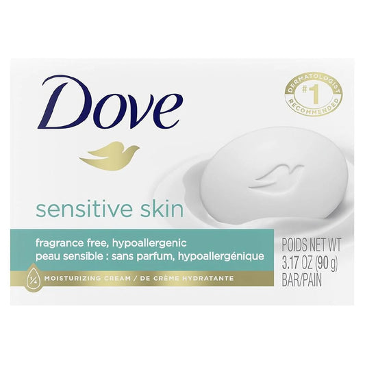 Dove Bar Soap for Sensitive Skin 3.17 oz (Pack of 2)(Packaging May Vary)-FemmiqueWomen