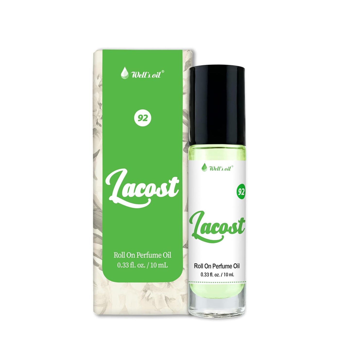 Well's Oil Roll-On Perfume Oil (Lacost) | Spicy Green Notes | Long-Lasting | Paraben-Free | 0.33 Fl Oz / 10 ml-FemmiqueWomen