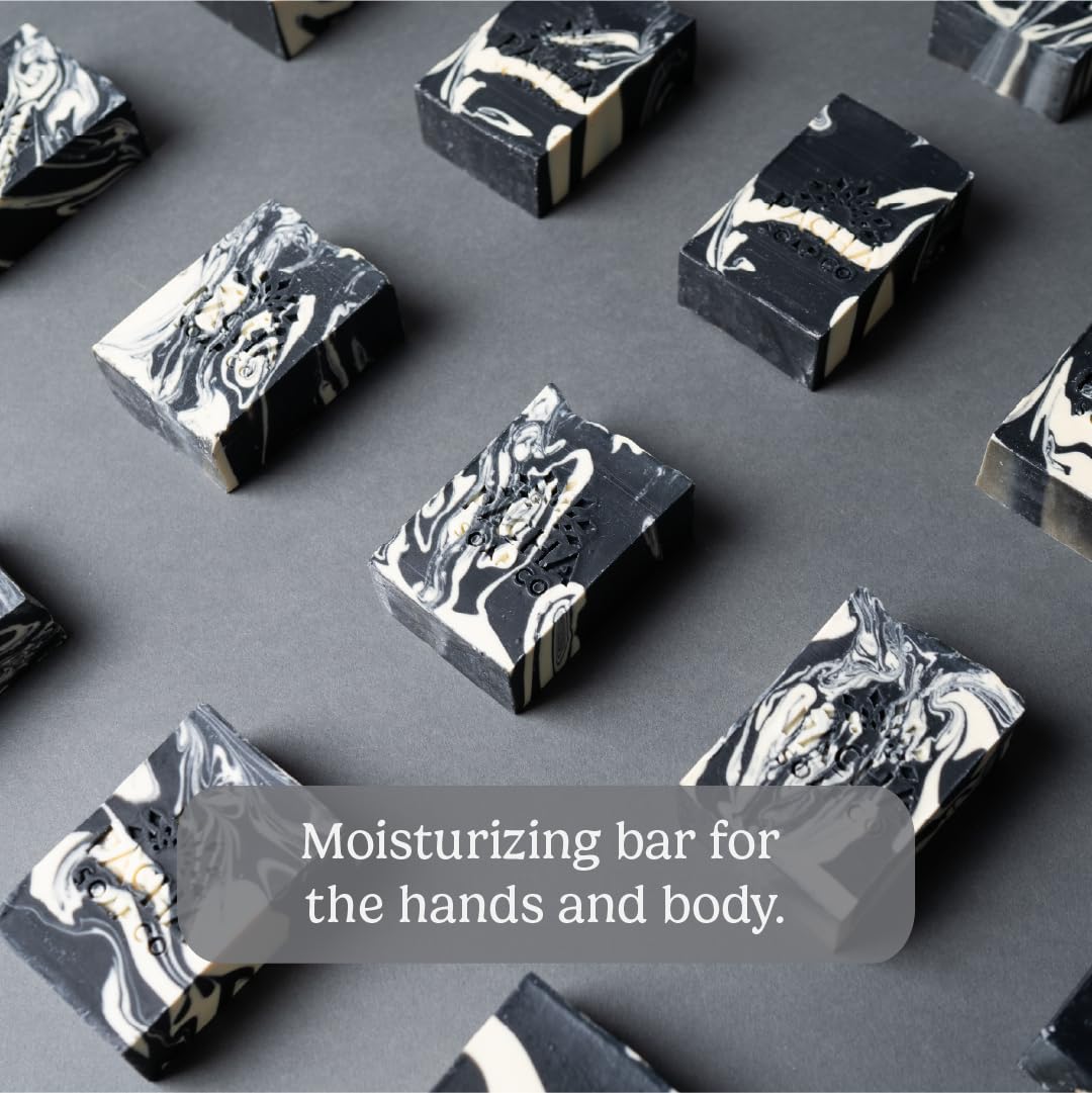 Pacha Soap Co. Bar Soap - Premium, Handcrafted, Hydrating, Natural Face Wash, Hand Cleanser, Body Wash, Soothing Essential Oils (Clarifying Charcoal, 5-Pack, 4 oz ea)-FemmiqueWomen