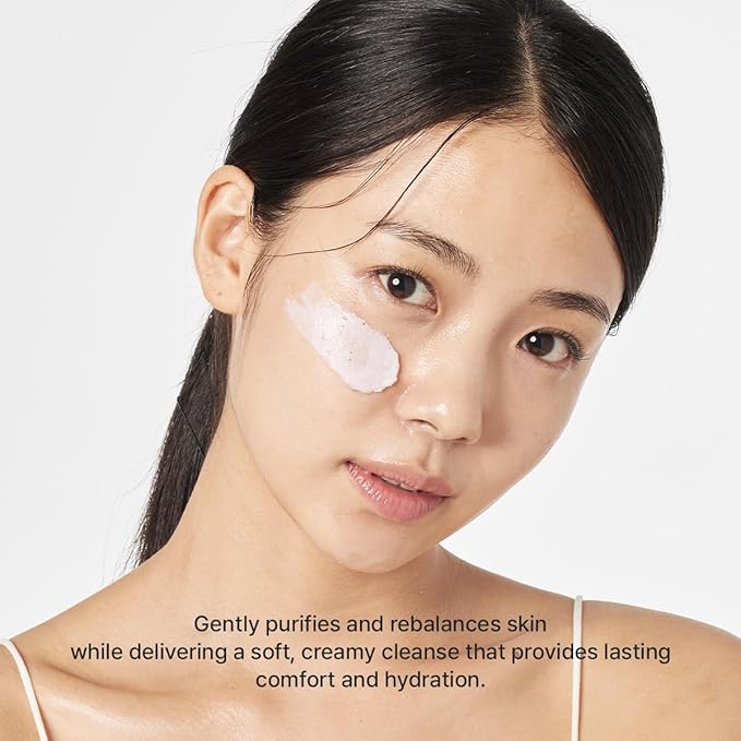 Rosehip Rice Cake Cleanser, pH Balancing Face Wash with Ceramide for Sensitive Skin, 5.29 oz-FemmiqueWomen