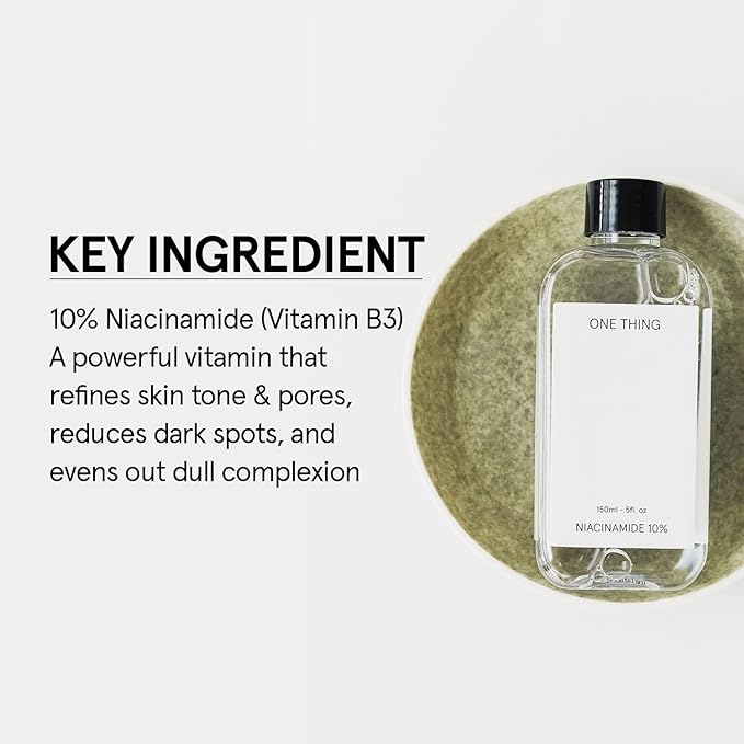 ONE THING Niacinamide 10% Toner 5.07 Fl Oz | Vitamin B3 Hydrating Revitalizing Soothing Facial Daily Essence Dull, Oily Skin | Discoloration, Redness, Acne Scars Relief, Uneven Tone | Korean Skin Care-FemmiqueWomen