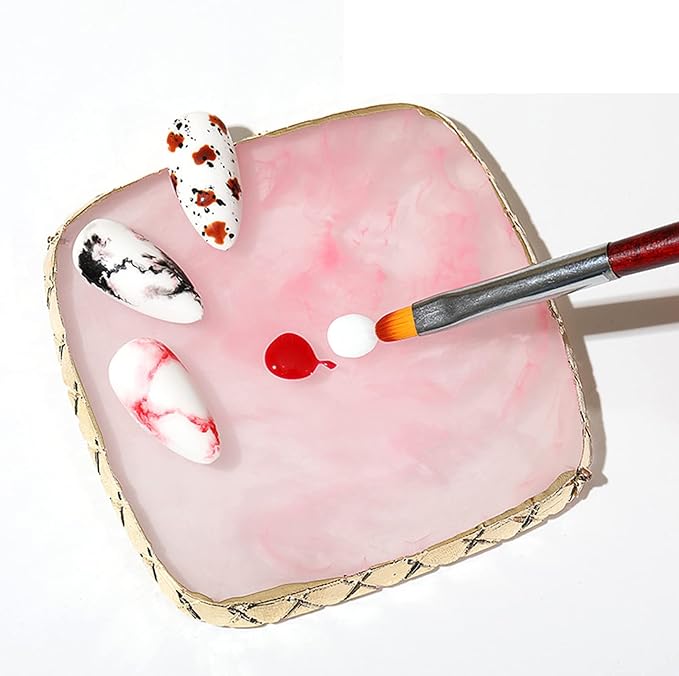 1 Piece Nail Art Palette Nail Polish Palette Mixing Palette Makeup Plate Nail Plates for Nail Art Nail Tip Holder Nail Art Display-FemmiqueWomen