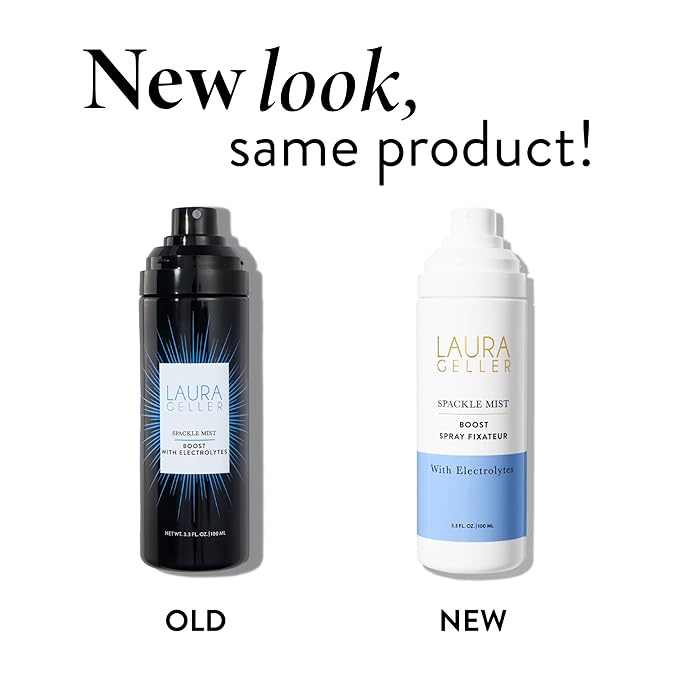 LAURA GELLER NEW YORK Spackle Mist Boost Setting Spray with Electrolytes - Long-Lasting Makeup Spray with Blue Light Protection - Dewy Skin Makeup Setting Spray-FemmiqueWomen