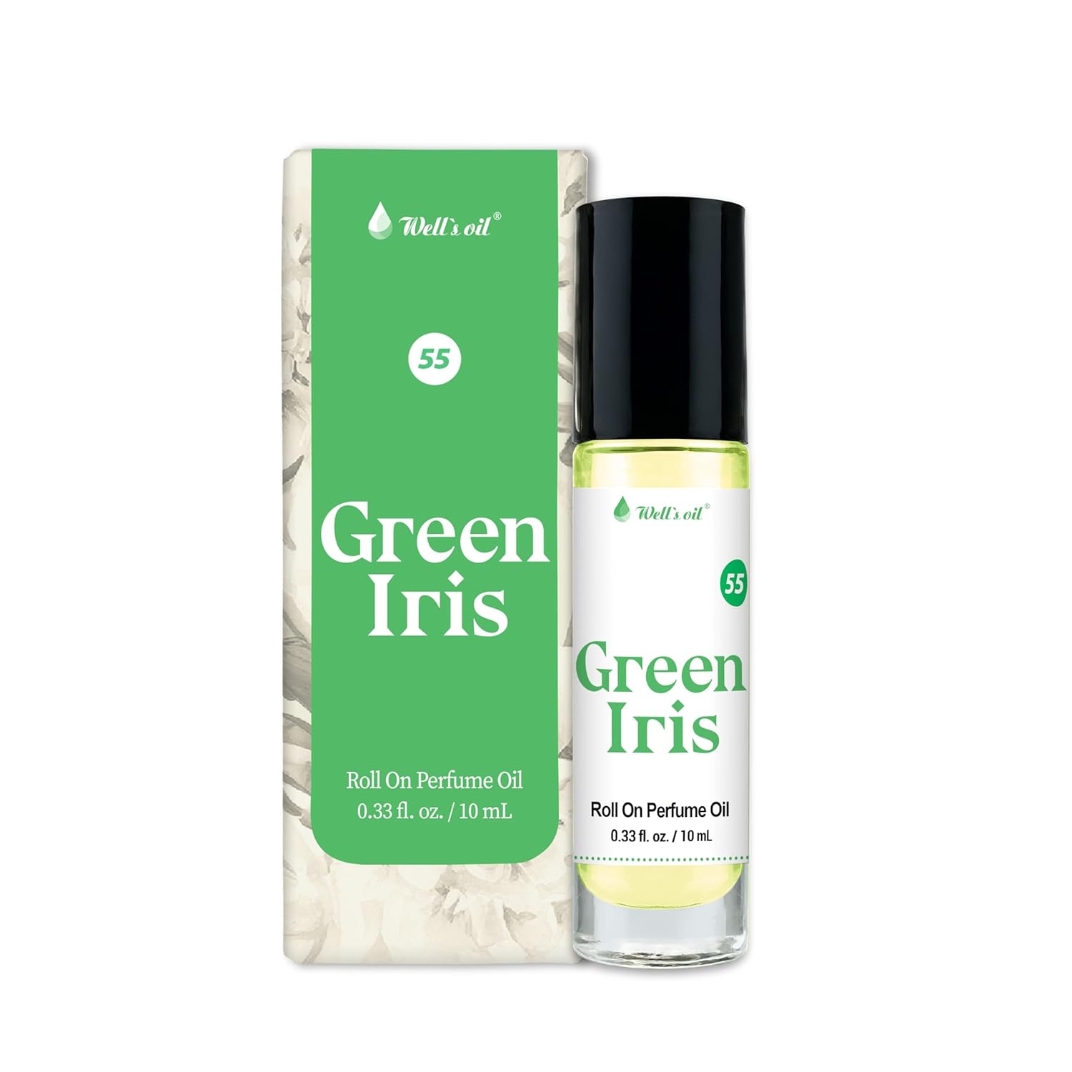 Well's Oil Roll-On Perfume Oil (Green Iris) | Woody Floral Notes | Long-Lasting | Paraben-Free | 0.33 Fl Oz / 10 ml-FemmiqueWomen