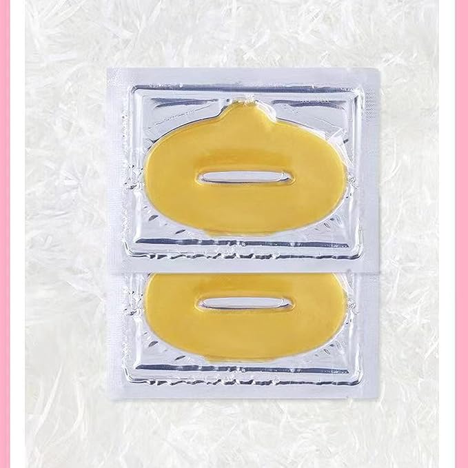 30 pieces of Moisturizing Collagen Crystal Lip Mask - Anti-Ageing & Anti Chapped, Reduce lip Wrinkles, Fade Lip Color, Make Skin Smooth And Firm Collagen Lip Pieces (Gold)-FemmiqueWomen