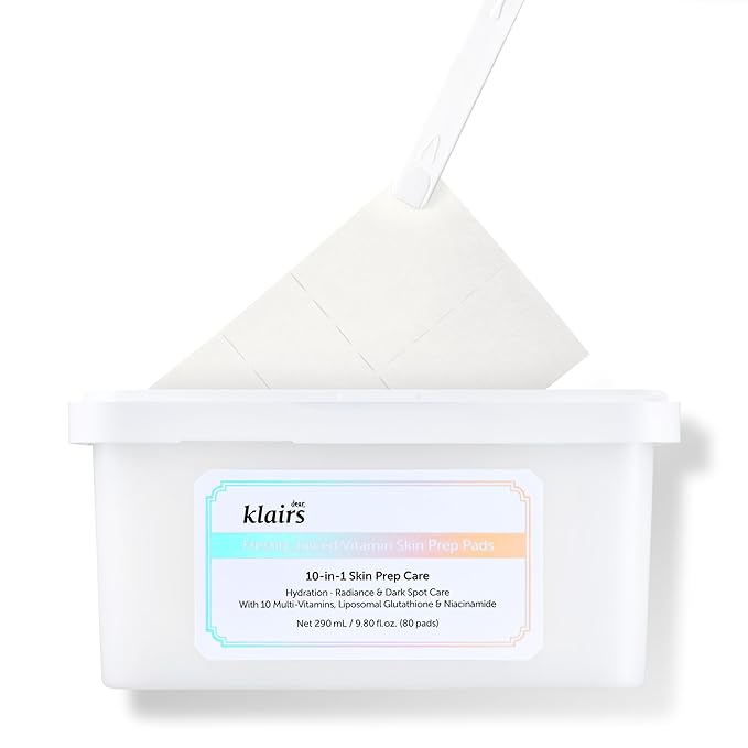 DearKlairs Freshly Juiced Vitamin Toner Pads, TikTakTok Easy Pick & Stick, Makeup Prep, Liposomal Glutathione, Easy-split, Glow, Glass Skin, Exfoliation, 80 pads-FemmiqueWomen