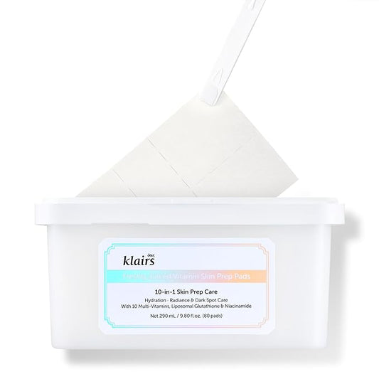 DearKlairs Freshly Juiced Vitamin Toner Pads, TikTakTok Easy Pick & Stick, Makeup Prep, Liposomal Glutathione, Easy-split, Glow, Glass Skin, Exfoliation, 80 pads-FemmiqueWomen