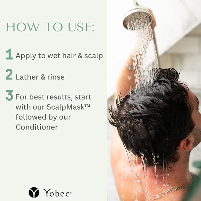 Yobee Naturally Rebalancing Shampoo | Dry, Flaky & Itchy Scalp Care with Para Probiotics, Organic Honey & Turmeric, Vitamin B12 & Oat Extracts | Dandruff & Psoriasis Relief (2 Bottles)-FemmiqueWomen