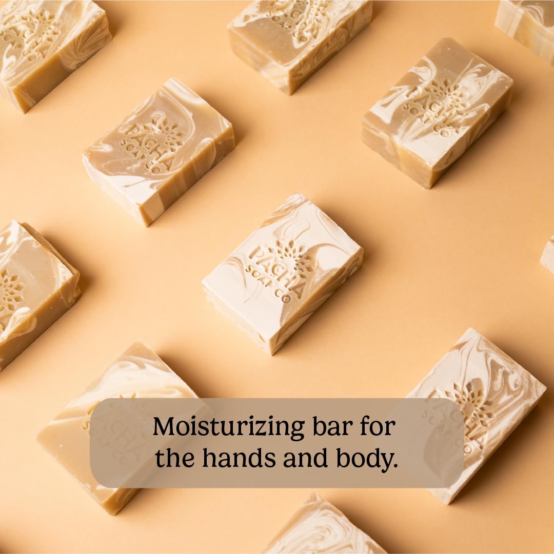 Pacha Soap Co. Bar Soap - Premium, Handcrafted, Hydrating, Natural Face Wash, Hand Cleanser, Body Wash, Soothing Essential Oils (Coconut Lemon, 5-Pack, 4 oz ea)-FemmiqueWomen