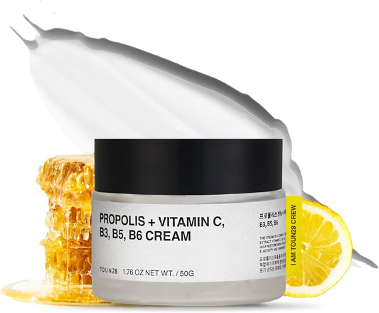 TOUN28 Propolis Vitamin C & B Complex Cream 1.76 oz (50g) | Moisturize, Nourish & Strengthen Skin Barrier with Propolis Extract| Korean Skincare for Sensitive Skin-FemmiqueWomen