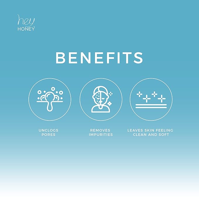 Hey Honey Skincare Be Clear Acne Routine | Daily Active Cleansing Face Wash | Youth & Young Adults, Blemishes Prone | Propolis & Gentle Exfoliating Acids | Fast & Long Lasting Oil Control | 5 fl oz-FemmiqueWomen