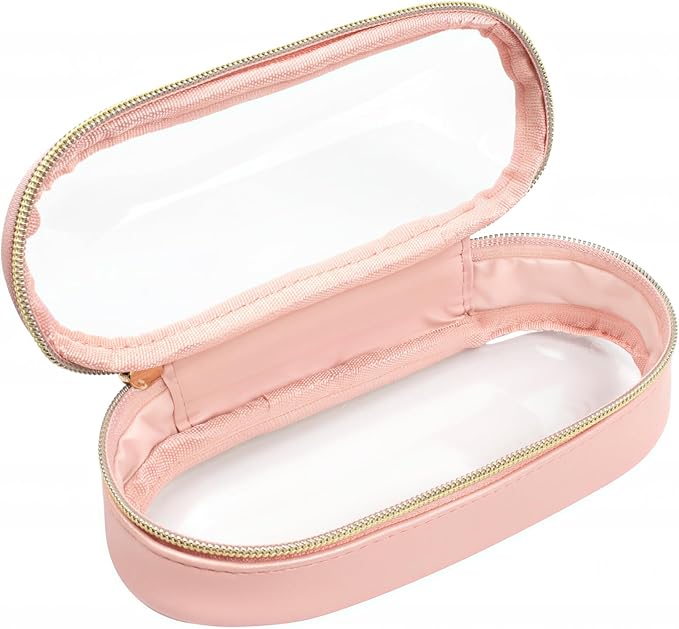 Clear Makeup Bag Small, TSA Approved Portable Toiletry Bag with Zipper Cosmetic Travel Bag Makeup Organizer Case Mini Makeup Pouch for Purse Car Organizer Bag for Women Men-FemmiqueWomen