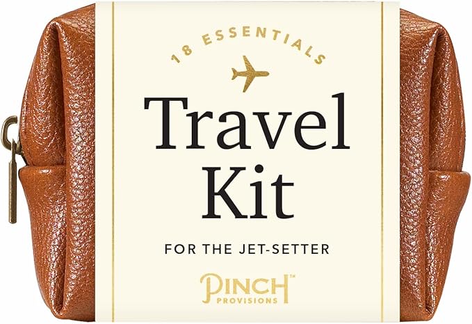 Pinch Provisions Travel Kit, includes 18 Must-Have Emergency Essential Items for Travelling, Ideal Road Trip or Airport Gift for Friends, Family & Peers, Portable Pouch-FemmiqueWomen
