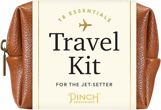 Pinch Provisions Travel Kit, includes 18 Must-Have Emergency Essential Items for Travelling, Ideal Road Trip or Airport Gift for Friends, Family & Peers, Portable Pouch-FemmiqueWomen