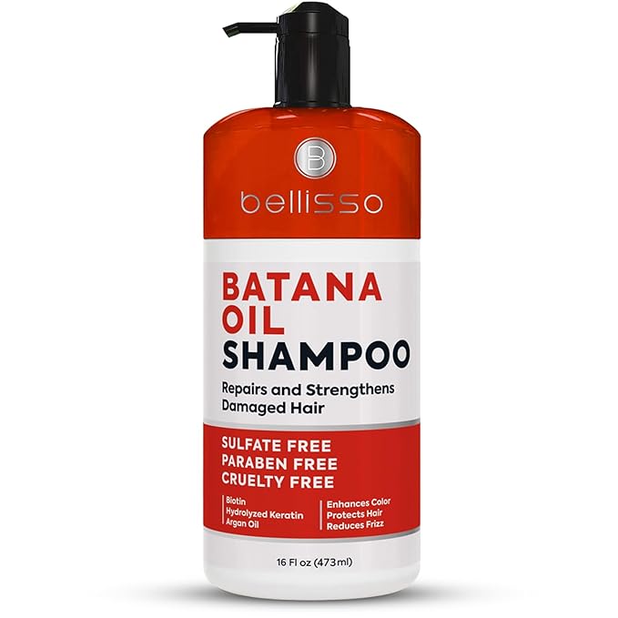 Batana Oil Shampoo - Volumizing Salon Formula for Thinning and Fine Hair Women and Men - Sulfate and Paraben Free - Thickening Volume Boost for Thicker, Fuller Hair - With Argan Oil - 16 Fl Oz-FemmiqueWomen