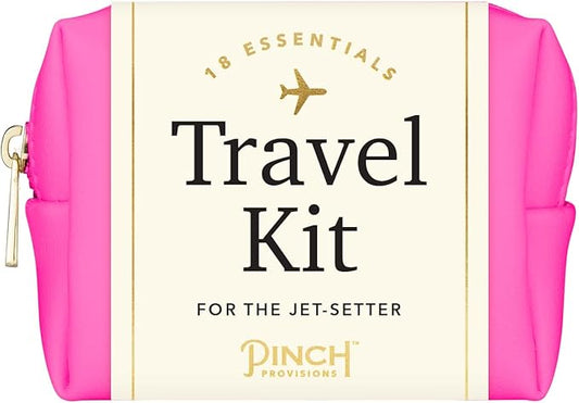 Pinch Provisions Travel Kit, includes 18 Must-Have Emergency Essential Items for Travelling, Ideal Road Trip or Airport Gift for Friends, Family & Peers, Portable Pouch-FemmiqueWomen