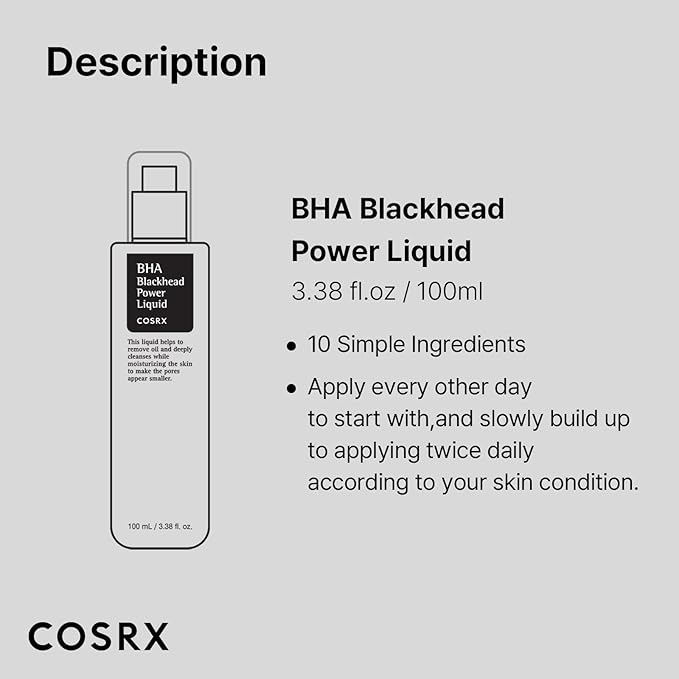 COSRX Niacinamide 2% + BHA 4% Blackhead Exfoliant Toner 3.38 fl.oz / 100ml, Korean Toner, Blackhead Remover, Pore Minimizer for Enlarged Pores, For All Skin Types, Korean Skin Care-FemmiqueWomen