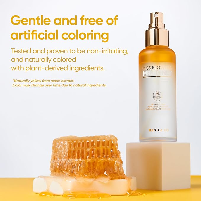 BANILA CO Miss Flower & Mr Honey Propolis Ampoule Mist | Nourishing Skin Double Layer & Moisturizing Makeup Fixer Setting Spray | Hydration Boost, Radiant Glow Serum (99ml / 3.34 fl oz)-FemmiqueWomen