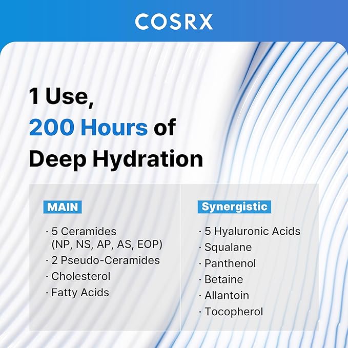 COSRX Ceramide Skin Barrier Moisturizer for Face with 7 Ceramides, Hyaluronic Acid & Panthenol for All Skin Types, 2.7 fl.oz, Korean Skin Care-FemmiqueWomen