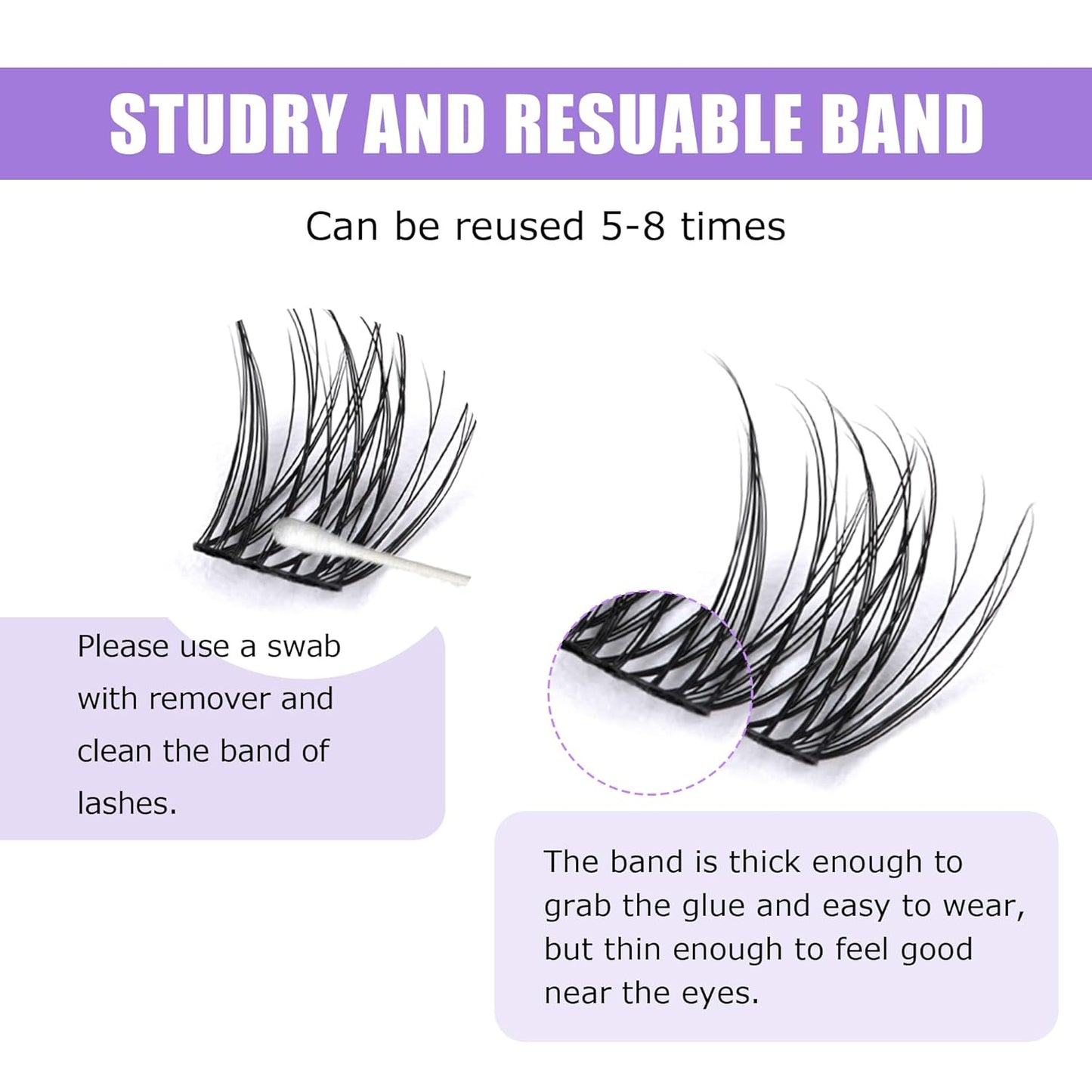 GAQQI Lash Clusters, Eyelash Clusters 120PCS C Curl Individual Lashes, Wispy Cluster Eyelash Extension 14mm Only, Natural Looking Cluster Lashes (GQ15, C Curl, 14mm)-FemmiqueWomen