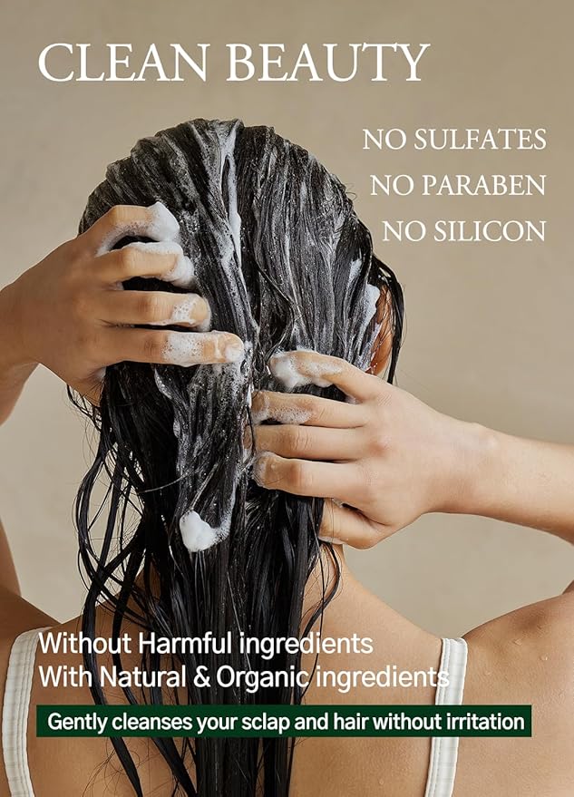 laferme Laminaria Shampoo with Organic Ingredient, Korean Clarifying Shampoo, Hydrating for Dry Hair, Strengthening for Weak Hair, Sulfate & Paraben-Free, for Women & Men, 33.8 FL OZ, Pine Eucalyptus-FemmiqueWomen