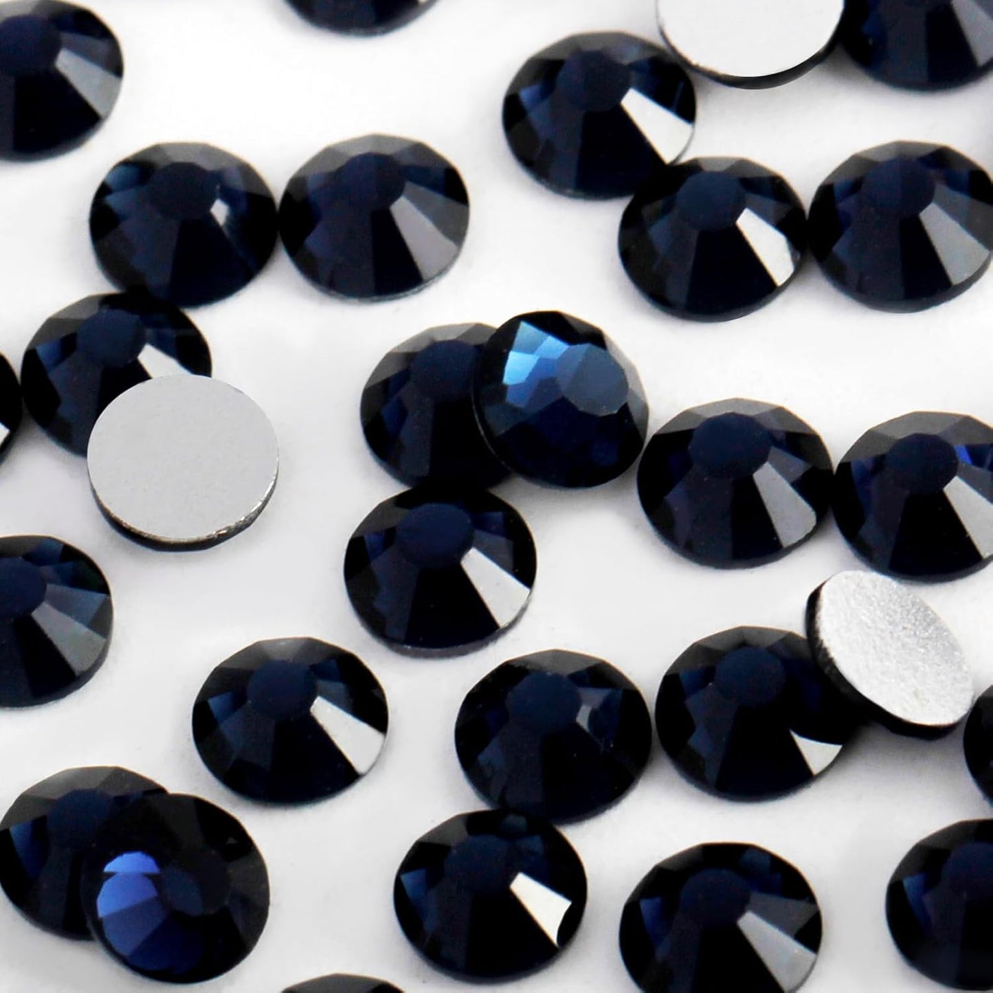 3000 PCS SS8 Flatback Rhinestones,12-Facet Diamond-Cut Glass Gems for Nail Art,Clothing,DIY Crafts,Glue-On Decoration Stones with Silver Backing,Montana-FemmiqueWomen