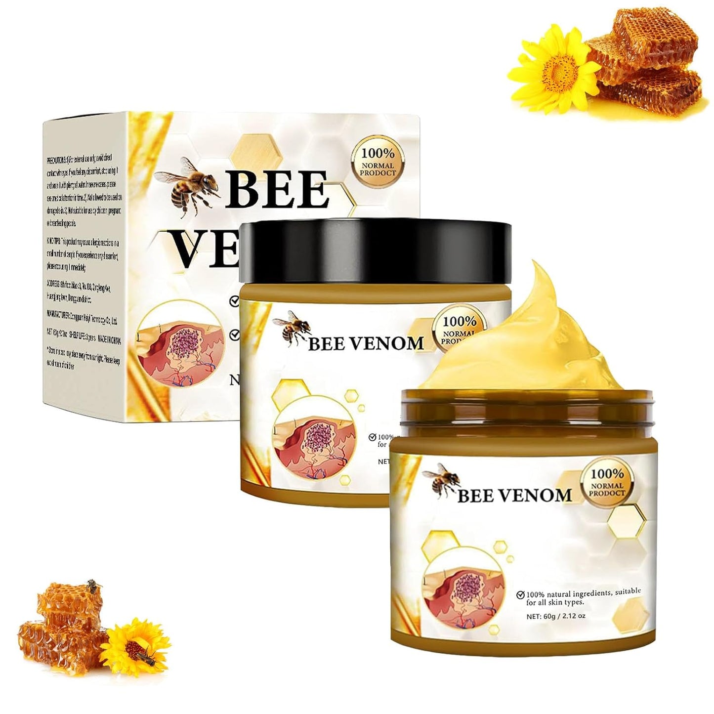2Pcs Bee Venom Cream, New Professional Bee Venom Repair Cream, Bee Venom Cream for All Parts of The Body-FemmiqueWomen