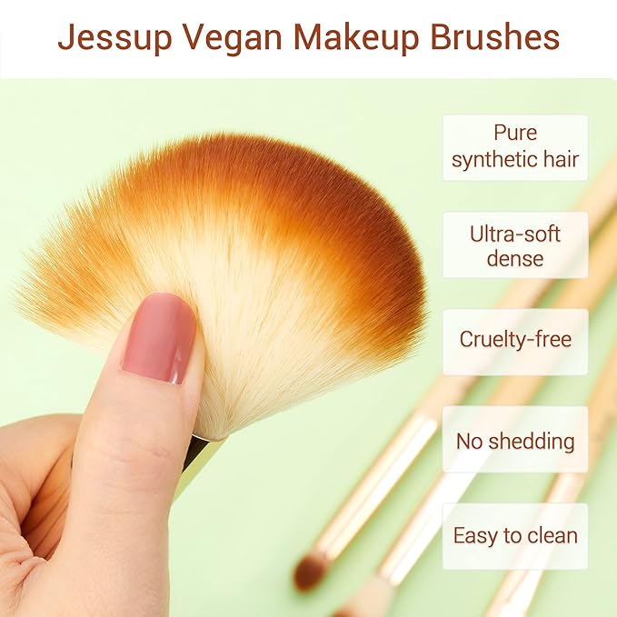 Jessup Professional Bamboo Makeup Brushes, Premium Synthetic Foundation Powder Concealer Blush Highlight Eye Blending Cosmetic Brush Set 25pcs T135-FemmiqueWomen