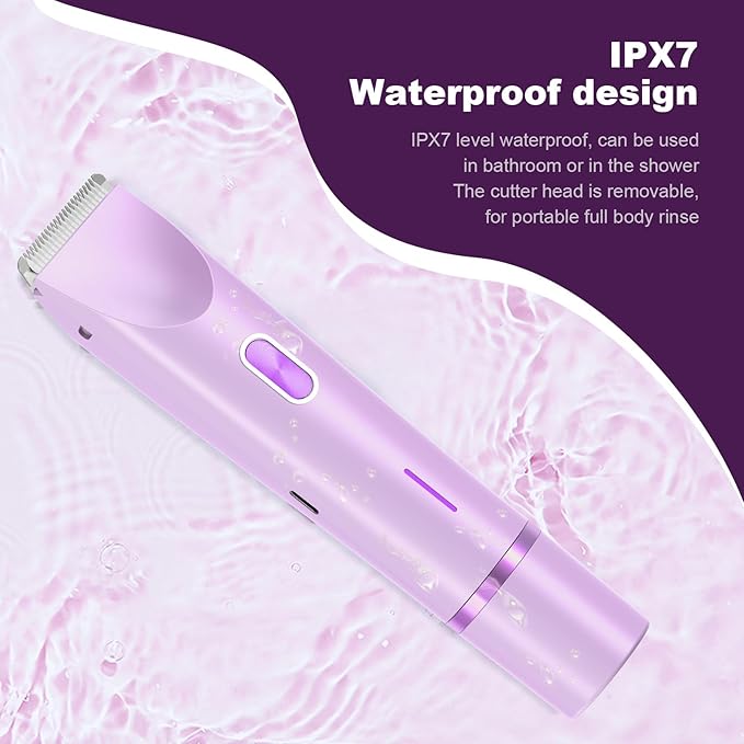 2025 New Bikini Trimmer for Women,Dermave Bikini Shaver,2-in-1 Electric Razors for Women(Purple)-FemmiqueWomen