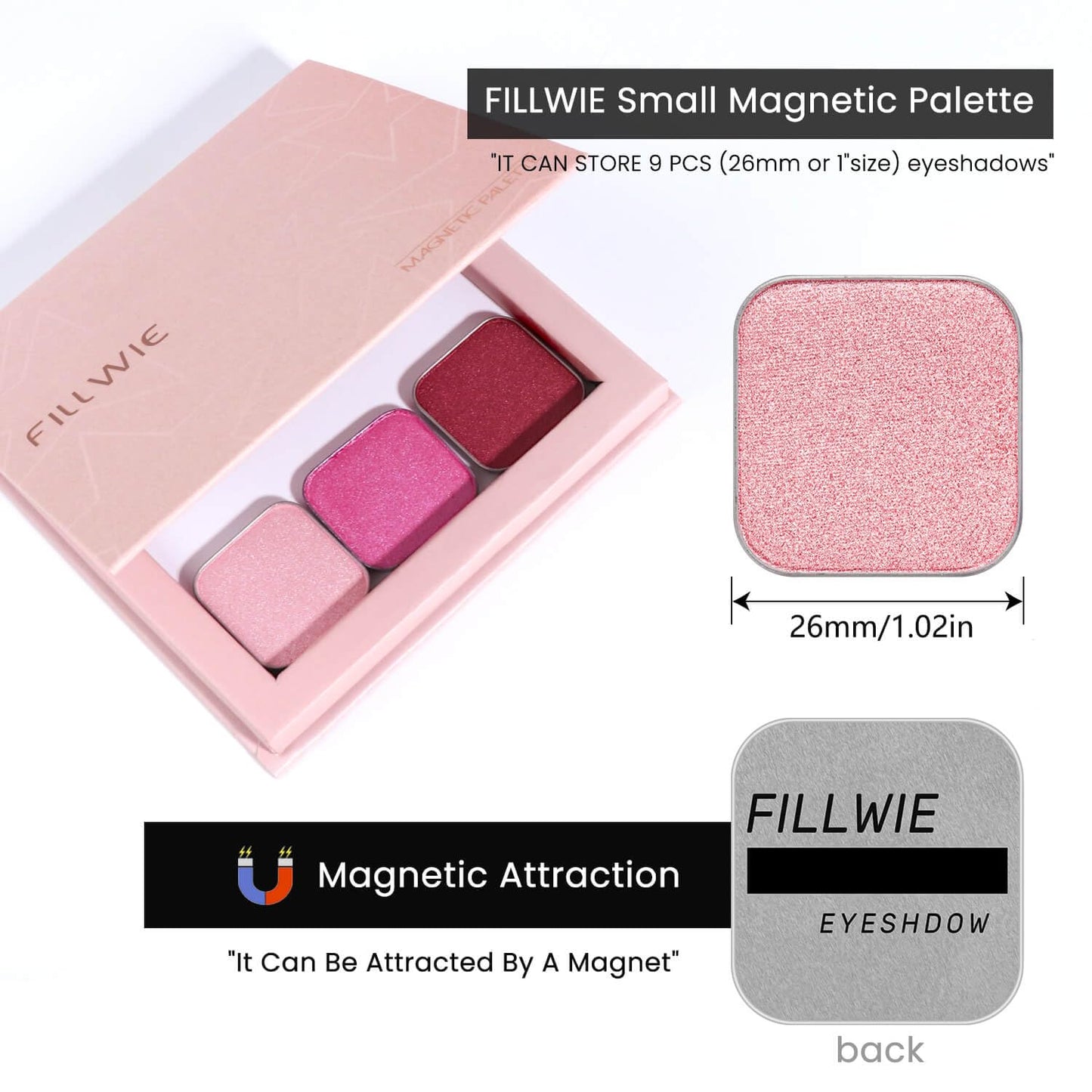 3-Color Eyeshadow Combo Pack – Matte & Shimmer Neutral Shades,Powder, Highly Pigmented, Long-Lasting, Refills Pans for Custom Magnetic Palette-FemmiqueWomen