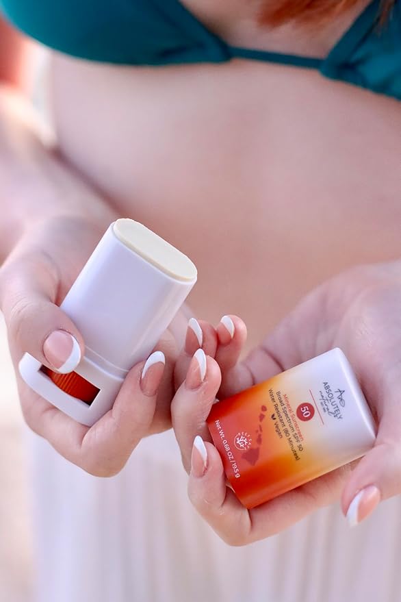 SPF 50 Mineral Sunscreen Stick with Rose Hips Oil, Cruelty Free and Reef Safe, Vegan Blend for Face and Body, Made in USA-FemmiqueWomen